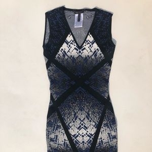 Gari Gradient Geometric Jacquard Dress